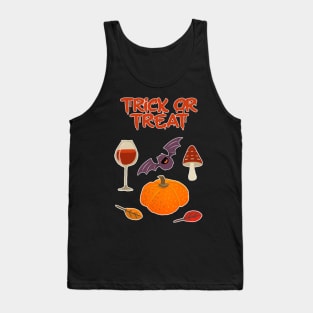 Trick or treat autumn Halloween design Tank Top